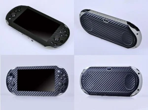 Black Carbon Fiber Vinyl Decal Skin Sticker Sony PlayStation PS Vita PSV 2000 - Picture 1 of 1