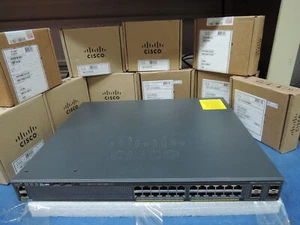 AS IS Cisco WS-C2960X-24PS-L 2960X 24 port POE switch - Picture 1 of 4