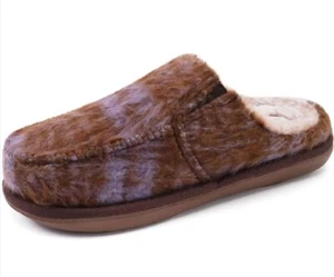 Oncai Ciabatte Donna Unisex Memory Foam Calde Pelliccose Morbide Marrone Taglia 8 - Foto 1 di 5