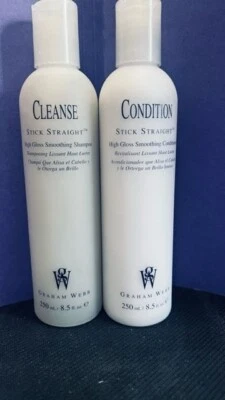 SET Champú/Acondicionador Graham Webb Stick Straight Alto Brillo 8,5 oz cada uno Foto 1 de 4