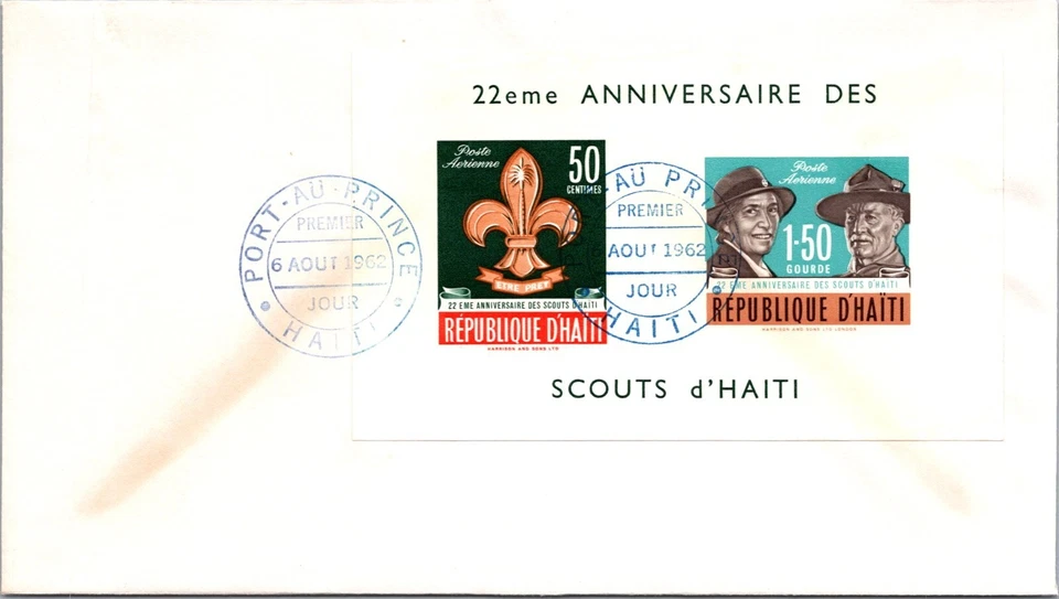 Haití 1962 FDC - 22º Aniversario Scouts of Haití - Puerto Príncipe - F65370 Foto 1 de 2