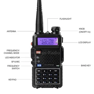 BaoFeng UV-5R 5W Walkie Talkies FM VHF/UHF Dual Band Two-Way Radios Transceiver - Picture 1 of 12