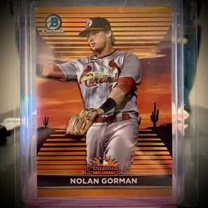 2022 Bowman Chrome Nolan Gorman Arizona Fall League Orange Refractor /25 SP Rare - Picture 1 of 1