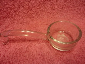 Clear Glass Sauce Ladle Etched Floral Condiment dipper 5 in Long Vintage - Picture 1 of 5