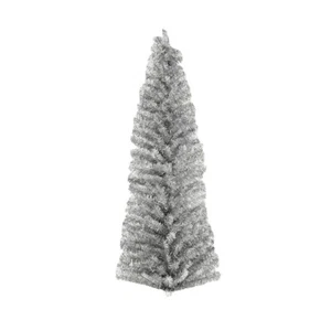 Fawyn 6' Ft Sparking Gorgeous Folding Artificial Tinsel Christmas Tree Silver - Picture 1 of 6