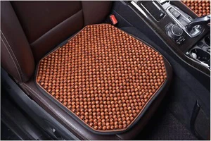 Wood Beaded Car Seat Cushion Massager Cooling Home Office Chair Seat Pad - Picture 1 of 17
