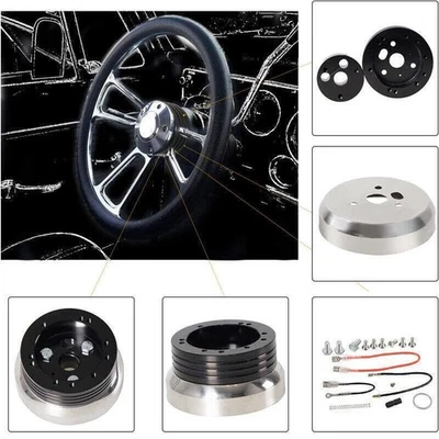 5 & 6 Hole Steering Wheel Hub Adapter Car Polished Short Hub Connector Universal Foto 1 de 4