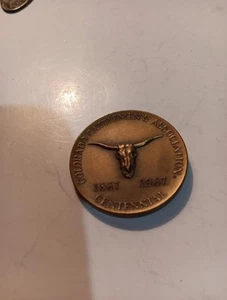1967 COLORADO CATTLEMAN'S ASSOCIATION BRONZE MEDAL - Picture 1 of 3