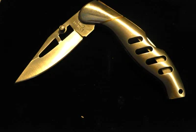 VTG Rostfrei All Stainless Folding Lockback Pocket Knife 3" Blade Made in China - Image 1 of 4