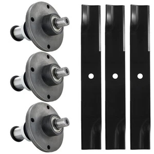 Kit de cuchilla y husillo de cortacésped para cubiertas Hustler Z, Super Z 52" 796235 796235X 781898 - Imagen 1 de 9