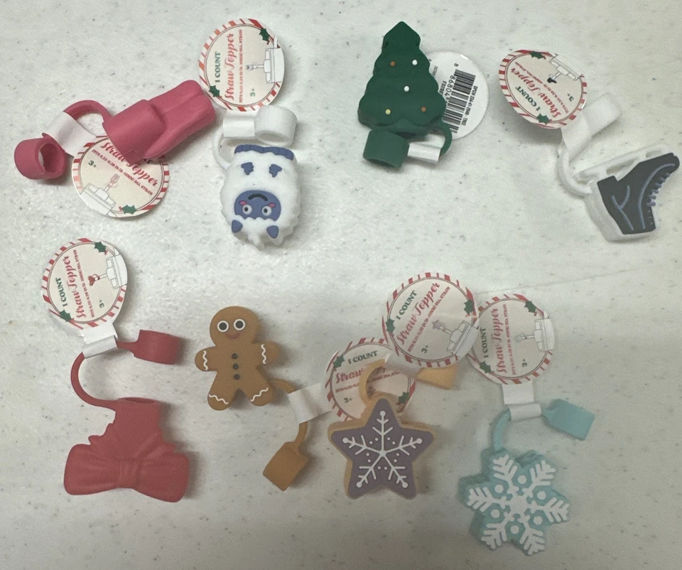 Target Bullseye 2025 8 cubiertas de pajita de silicona para Navidad NUEVO Foto 1 de 1