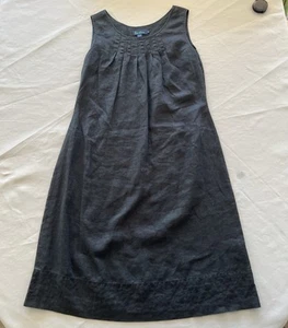Boden Womens UK12/US8 Black 100% Linen Sleeveless Summer Dress - Bild 1 von 8