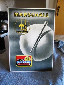 Deutsch 1930 Werbeschild MARSCHALL Phonograph NADEL 12" Aufsteller Emaille DOSE  - Bild 1 von 4