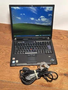 Retro IBM ThinkPad T60 15.4" Core M2 T5600 1GB, 120GB HDD Windows XP Pro - Picture 1 of 16