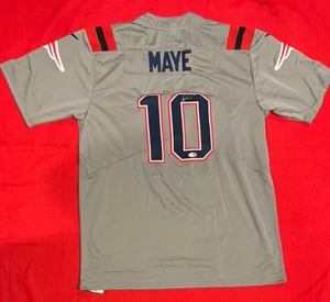 Drake Maye New England Patriots Autogramm signed Custom Football Trikot JSA - Bild 1 von 4
