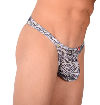 PIKANTE Tanga Tribal Contorno Bolsa Suave Elástico Microfibra Tanga 0502 4 Foto 1 de 4