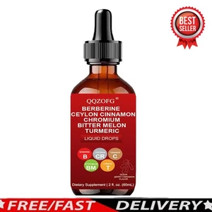 Berberine Ceylon Cinnamon Liquid Drops 1500mg PER SERVING 60ml - Picture 1 of 8