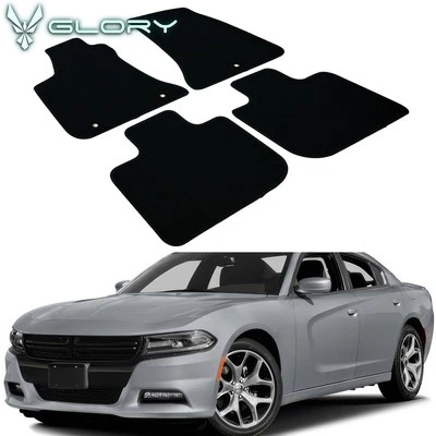 Fits 11-23 Dodge Charger/Chrysler 300 RWD Floor Mats Black Nylon Carpet Pad 4PCS - Изображение 1 из 4