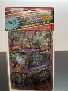 Vtg Puffy Stickers Switchable Stickables Style 2 1984 Transformers G1 Hasbro W1 - Picture 1 of 9