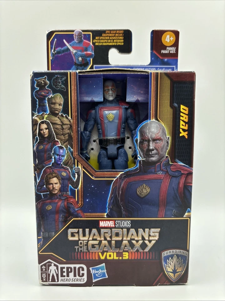 Marvel Guardians of the Galaxy Vol 3 Epic Hero Series 1 Drax Classic 4” 2023 - Imagem 1 de 4