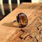 Smoky Quartz 925 Sterling Silver Stetment Ring Handmade Jewelry, All Size MS470