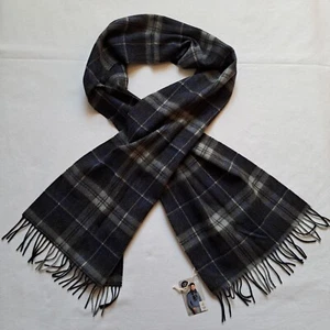 UP2FASHION Herren Winter Schal 180x32 cm Wolle 80%, Kaschmir 20% d.grau kariert - Bild 1 von 10