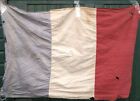 Large Vintage French Flag Linen Tricolour