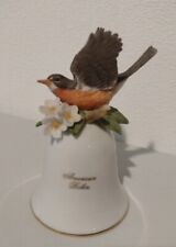 National Audubon Society Porcelain American Robin Bird Bell 1989