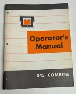 Oliver 545 Combine Operator's Manual - Picture 1 of 1
