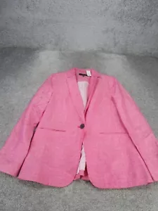 Talbots Jacket Womens 2 Classic Linen Blazer Pink NEW - Picture 1 of 9