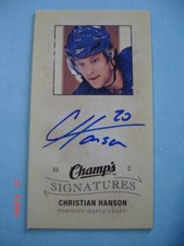 2009-10 Upper Deck "Champs Signatures" Minis Autograph # CS-CH Christian Hanson!