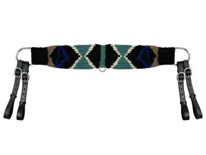 Showman Black Mohair Wool Multi-Strand Southwest Design Tripping Collar - Picture 1 of 2