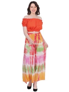 Women's Hippie Tie Dye Wide Bottom Harem Pants Wholesale Lot 10 Pcs Mix - Picture 1 of 8