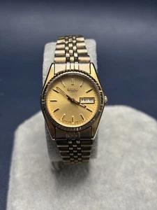 Vintage Ladies Seiko 7N83-0049 Gold Tone Date/Day Quartz Watch - Working - Bild 1 von 13