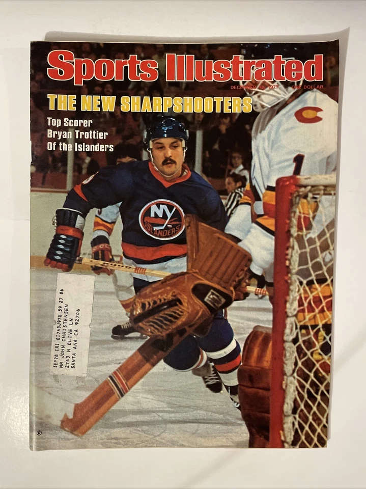 Sports Illustrated New York Islanders Mike Bossy novato diciembre 1977 Bryan Trottier Foto 1 de 1