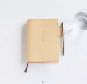 Hobonichi Hobonichi 5-Year Techo Leather Cover (Natural) A6 Size Cover ONLY - Foto 1 di 9