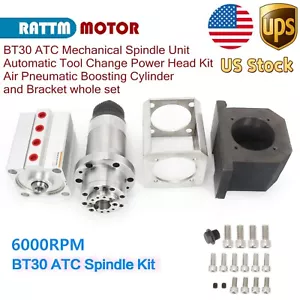 【US】BT30 ATC Spindel Automatischer Werkzeugwechsel Power Head Luft Pneumatisch Boost Zylinder - Bild 1 von 8