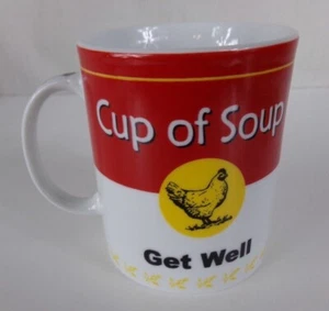 Get Well Cup of Soup Mug Coffee Cup 10oz Campbells Soup Colors Cold Flu - Picture 1 of 5