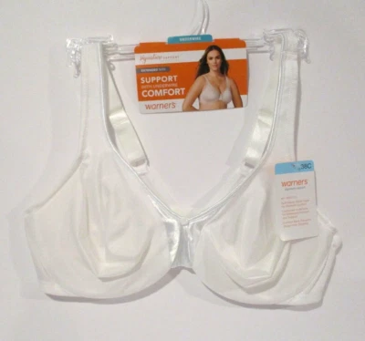Warners bra signature support satin underwire size 38 C style 35002A White   - Image 1 of 4