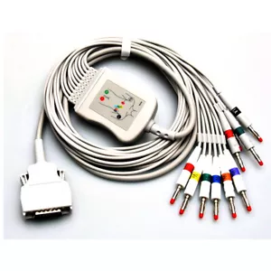 Mortara ELL 250 ELI150 10 Kabel EKG EKG Kabel 15pin Banane 4.0 kompatibel - Bild 1 von 1