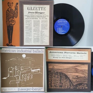 Lot of 3 PETE SEEGER LPs: Gazette, American Industrial & Favorite Ballads *S9 - Picture 1 of 7
