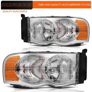 MIROZO Pair Headlight Front Assembly Light Fit For Dodge Ram 1500-3500 2003-2005 - Picture 1 of 10