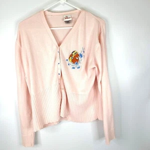 Disney Lady and the Tramp Pink Sweater Women's XL Excellent!!! - Picture 1 of 5