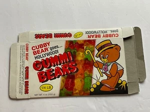 Vintage 1988 CUBBY BEAR GUMMI BEARS Box candy kids food - Picture 1 of 2