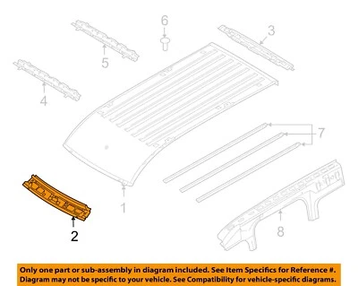 Componentes de techo Ford OEM 10-13 Transit Connect - Panel de cabezal 2T1Z6103408A Foto 1 de 2