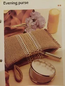 Evening Purse crochet PATTERN INSTRUCTIONS FREE SHIPPING - Picture 1 of 2