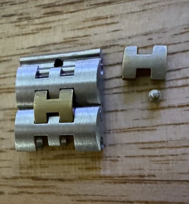 Peças de pulseira de relógio HERMES Profile genuíno link pulseira Olympia - Imagem 1 de 4