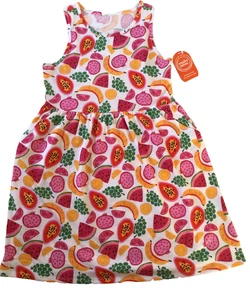 Girls Sleeveless Colorful Summer Dress Large Size 10-12 Brand New with Tags - Picture 1 of 6