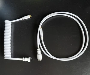 Glorious Coiled Cable (Ghost White) - USB-C, GMMK& GMMK PRO For Gaming Keyboards - Picture 1 of 1