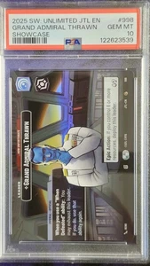 Star Wars Unlimited PSA 10 Grand Admiral Thrawn 998 Showcase Jump To Lightspeed - Picture 1 of 2